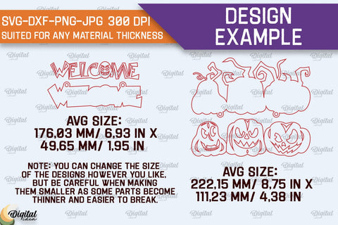 Halloween Welcome Signs LaserCut Bundle. Halloween Decor SVG SVG Evgenyia Guschina 