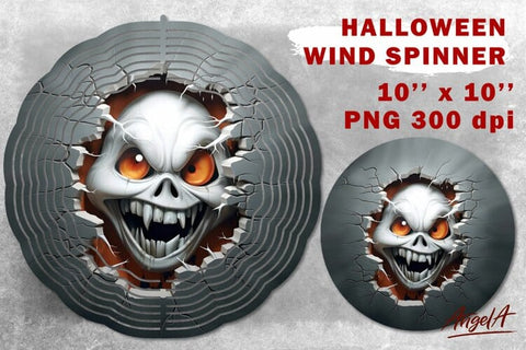 Halloween wind spinner / halloween characters monster, ghost Sublimation Angelina Semenova 