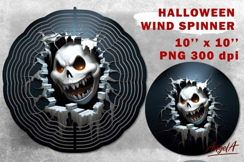 Halloween wind spinner / halloween characters monster, ghost Sublimation Angelina Semenova 