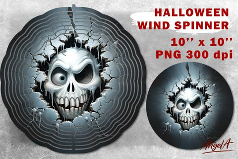 Halloween wind spinner / halloween characters monster, ghost Sublimation Angelina Semenova 