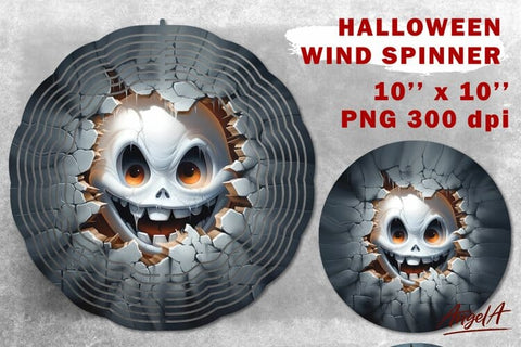 Halloween wind spinner / halloween characters monster, ghost Sublimation Angelina Semenova 