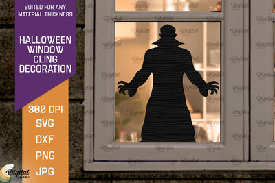 Halloween Window Cling Decor Lasercut. Spooky Halloween SVG SVG Evgenyia Guschina 