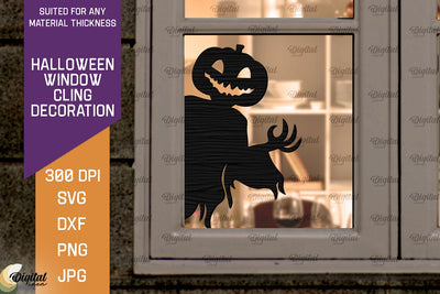 Halloween Window Cling Decor Lasercut. Spooky Halloween SVG SVG Evgenyia Guschina 