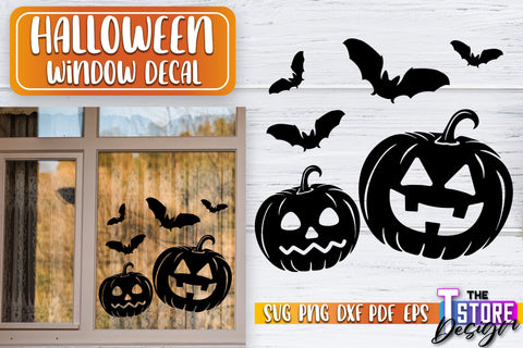 Halloween Window Decal SVG Bundle | Haunter House | Halloween Decorations | SVG Files SVG The T Store Design 