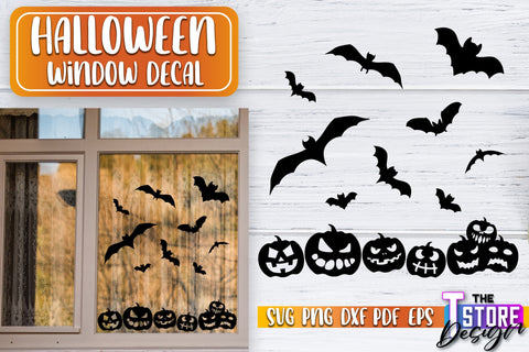 Halloween Window Decal SVG Bundle | Haunter House | Halloween Decorations | SVG Files SVG The T Store Design 