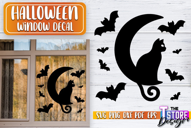 Halloween Window Decal SVG | Haunter House | Halloween Decorations | SVG File SVG The T Store Design 