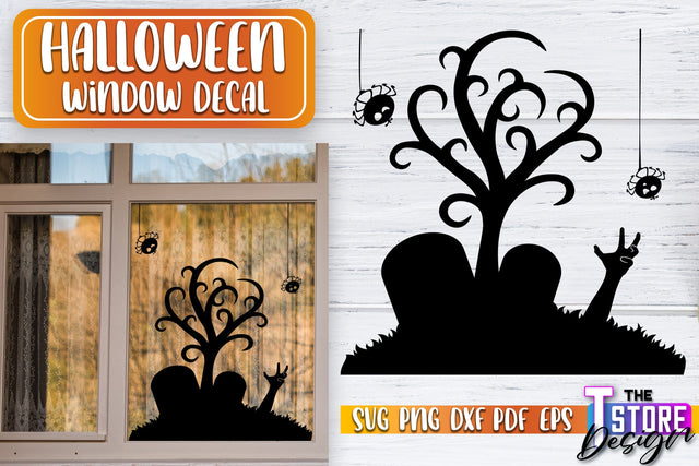 Halloween Window Decal SVG | Haunter House | Halloween Decorations | SVG File SVG The T Store Design 