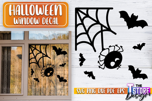 Halloween Window Decal SVG | Haunter House | Halloween Decorations | SVG File SVG The T Store Design 