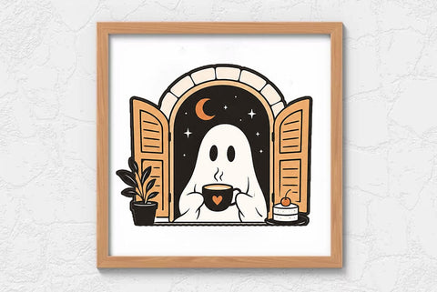 Halloween Window Ghost PNG Bundle, Haloween Ghost Sublimation SVG FiveStarCrafting 