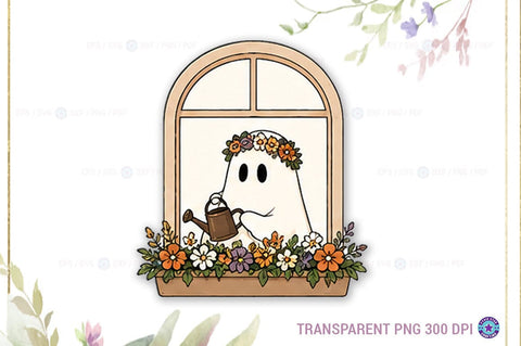 Halloween Window Ghost PNG Bundle, Haloween Ghost Sublimation SVG FiveStarCrafting 