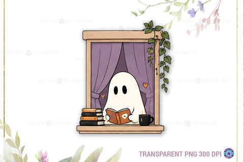 Halloween Window Ghost PNG Bundle, Haloween Ghost Sublimation SVG FiveStarCrafting 