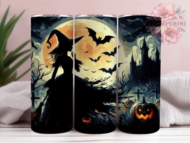 Halloween Witch 20oz Tumbler Wrap PNG, Witchy Vibes Tumbler Png, Straight & Tapered Tumbler Wrap, Instant Digital Download Sublimation Li Zamperini 