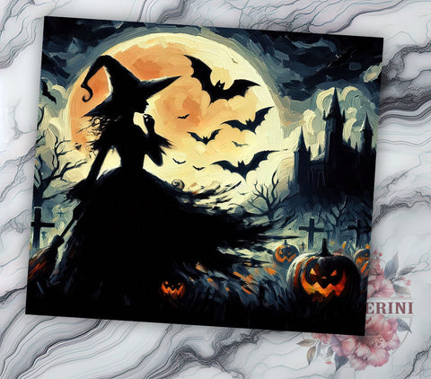 Halloween Witch 20oz Tumbler Wrap PNG, Witchy Vibes Tumbler Png, Straight & Tapered Tumbler Wrap, Instant Digital Download Sublimation Li Zamperini 