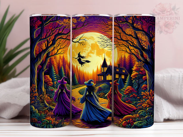 Halloween Witch 20oz Tumbler Wrap PNG, Witchy Women Tumbler Png, Straight & Tapered Tumbler Wrap, Instant Digital Download Sublimation Li Zamperini 