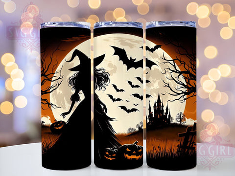 Halloween Witch 20oz Tumbler Wrap Sublimation Design, Straight Tapered Tumbler Wrap, Witchy Vibes Tumbler Png, Instant Digital Download Sublimation SvggirlplusArt 