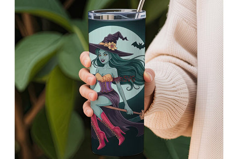 Halloween Witch 20oz Tumbler Wrap Sublimation DesignSVG 