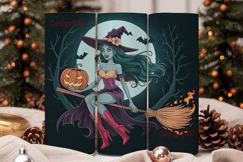 Halloween Witch 20oz Tumbler Wrap Sublimation DesignSVG 