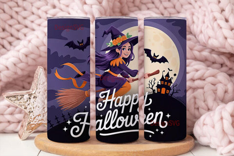Halloween Witch 20oz Tumbler Wrap Sublimation DesignSVG 