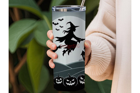 Halloween Witch 20oz Tumbler Wrap Sublimation DesignSVG 