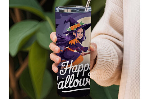 Halloween Witch 20oz Tumbler Wrap Sublimation DesignSVG 