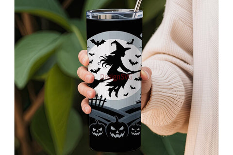 Halloween Witch 20oz Tumbler Wrap Sublimation DesignSVG 