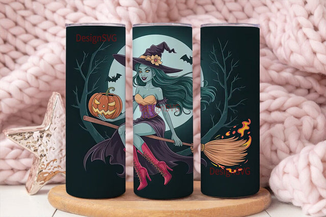 Halloween Witch 20oz Tumbler Wrap Sublimation DesignSVG 