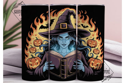Halloween Witch 20oz Tumbler Wrap Sublimation sassyprint 