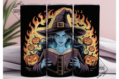 Halloween Witch 20oz Tumbler Wrap Sublimation sassyprint 