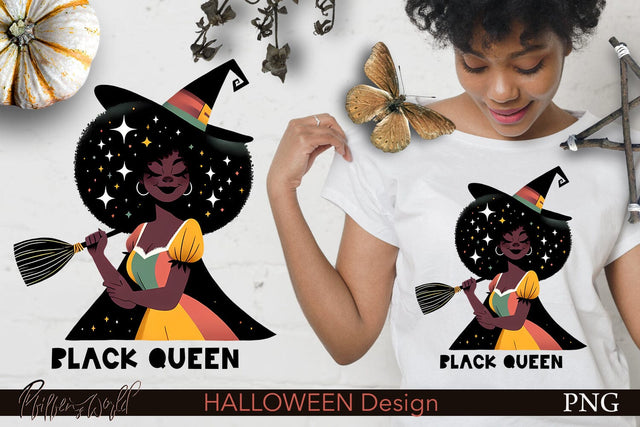 Halloween Witch | African American | Black Queen Sublimation Pfiffen's World 