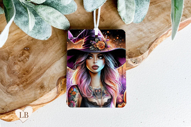 Halloween Witch Air Freshener, Car Freshie Sublimation Sublimation BijouBay 