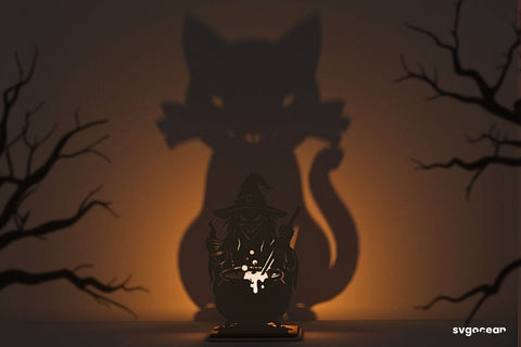 Halloween Witch Candle Holder SVG SVG SvgOcean 