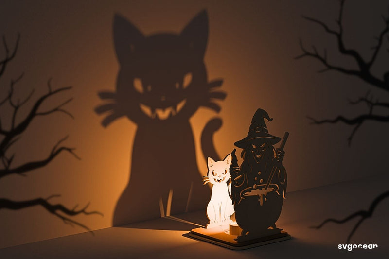 Halloween Witch Candle Holder SVG SVG SvgOcean 