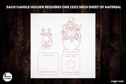 Halloween Witch Candle Holder SVG SVG SvgOcean 