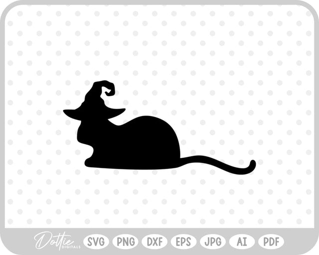 Halloween Witch Cat SVG DottieDigitals 