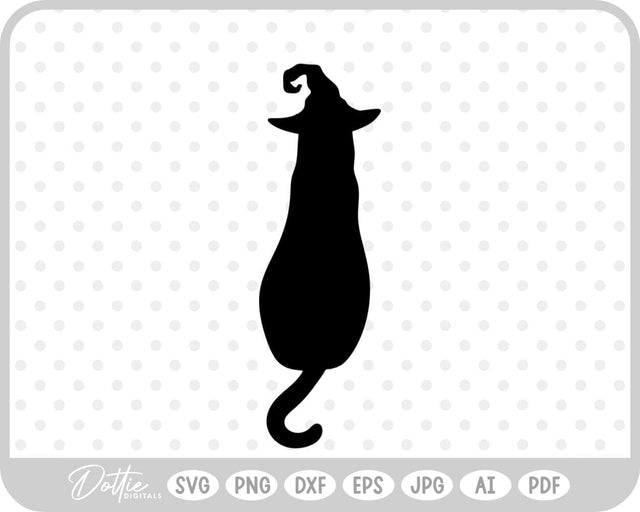 Halloween Witch Cat SVG DottieDigitals 