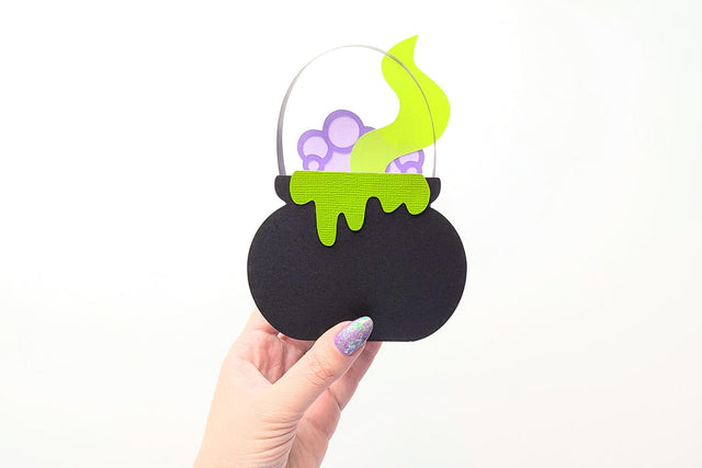 Halloween Witch Cauldron Box SVG 3D Paper Risa Rocks It 