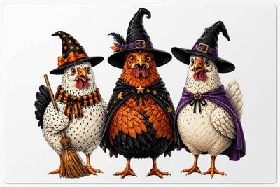 Halloween Witch Chickens PNG | Cute Chicken Sublimation Digital Download SVG BillahCrafts 