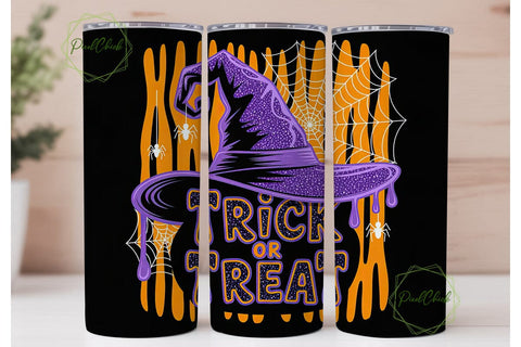 Halloween Witch Hat 20oz Tumbler Wrap Sublimation PixelChick 