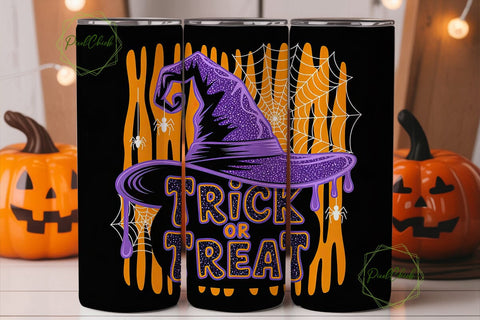 Halloween Witch Hat 20oz Tumbler Wrap Sublimation PixelChick 