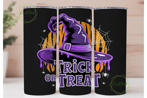 Halloween Witch Hat 20oz Tumbler Wrap Sublimation PixelChick 