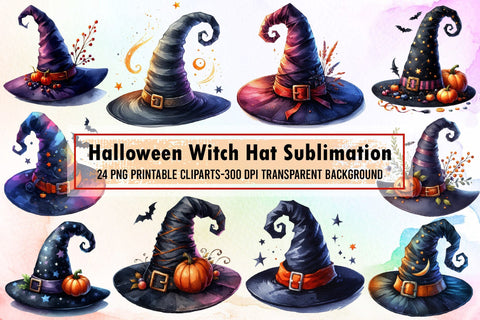 Halloween Witch Hat Sublimation Clipart Sublimation designartist 