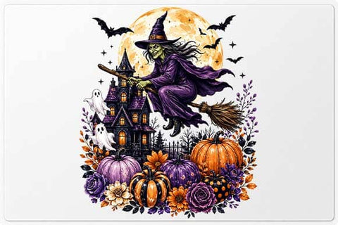 Halloween Witch PNG | Flying Witch Haunted House Digital Download SVG BillahCrafts 
