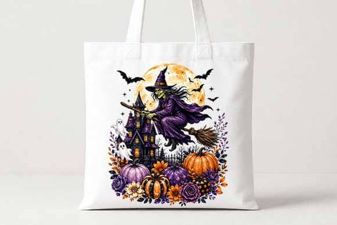Halloween Witch PNG | Flying Witch Haunted House Digital Download SVG BillahCrafts 