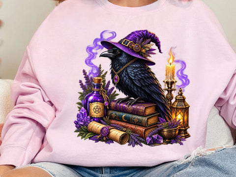Halloween Witch Raven PNG Sublimation SVG artprintfile 