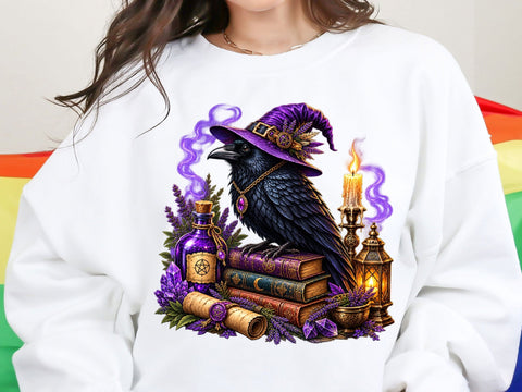 Halloween Witch Raven PNG Sublimation SVG artprintfile 