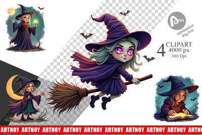 Halloween Witch Spell Clipart Sublimation artnoy 