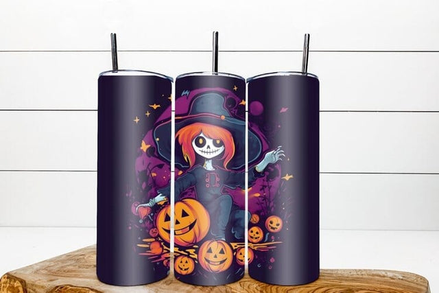 Halloween witch tumbler sublimation, funny halloween cartoon Sublimation Angelina Semenova 