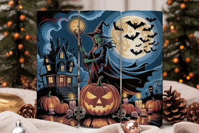 Halloween Witch Tumbler Wrap Sublimation DesignSVG 