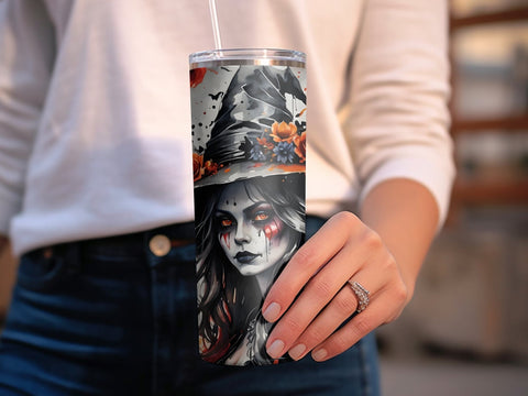 Halloween Witch Tumbler wrap Sublimation Luvleigh Digitals 