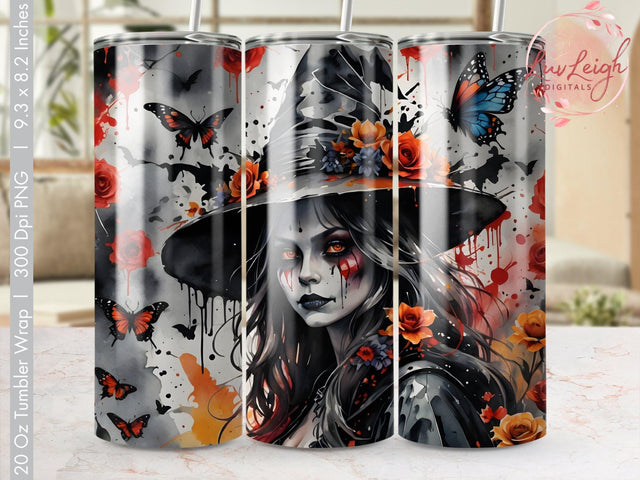 Halloween Witch Tumbler wrap Sublimation Luvleigh Digitals 